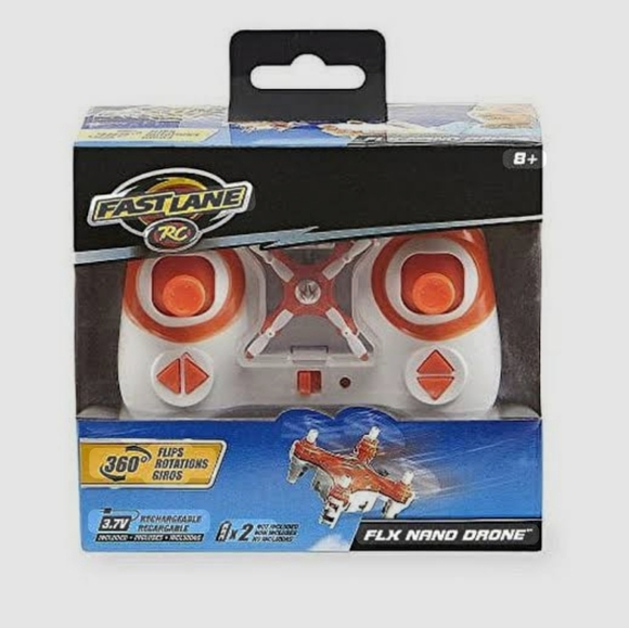 FLX Nano Drone Mini 2-Inch Radio Controlled Drone, Orange White, SEALED - Picture 1 of 12
